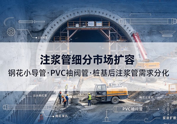 钦南注浆管细分市场扩容，隧道钢花小导管、PVC 袖阀管、桩基后注浆管需求分化